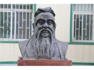 孔子頭像鑄銅雕塑