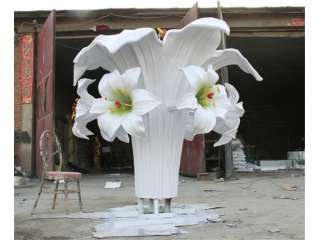 百合花彩繪雕塑